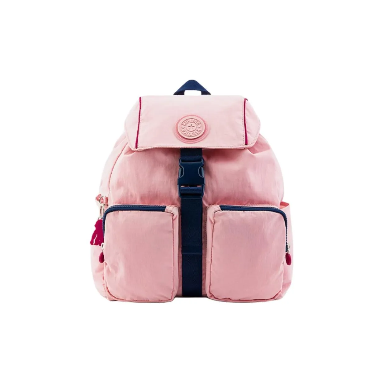 Kipling Polyamide Backpack Medium Size Unisex Black Pink Blue Patchwork/Pink Blue Patchwork/Black Beige Blue Patchwork