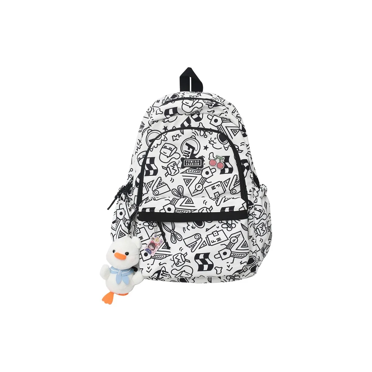 Kaka Tree Nylon Backpack Unisex Black/Pink/Green/Blue/Purple
