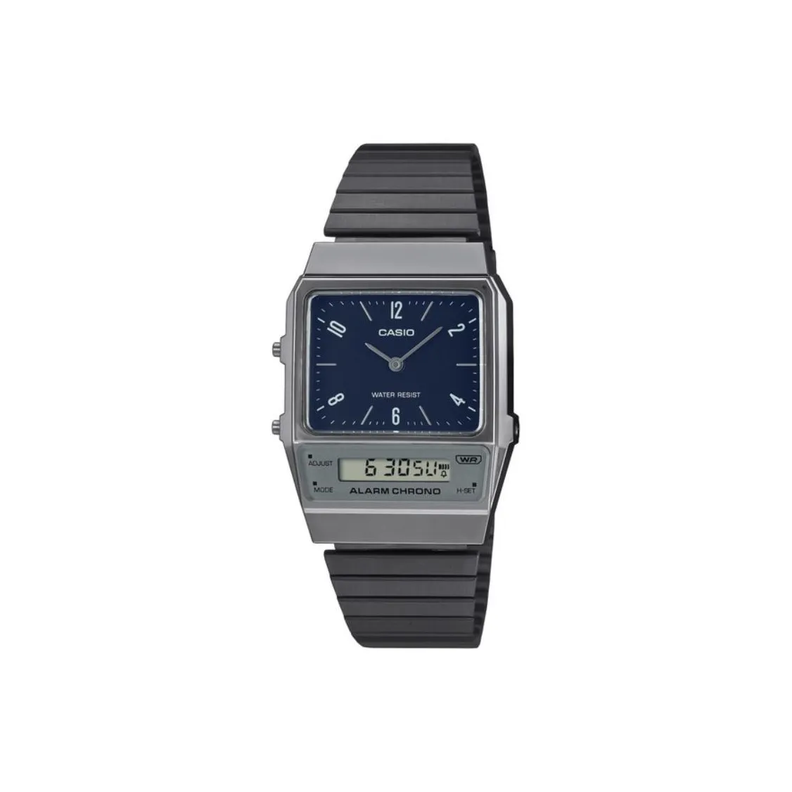 CASIO Кварцевый механизм металлический ремешок унисекс синий циферблат