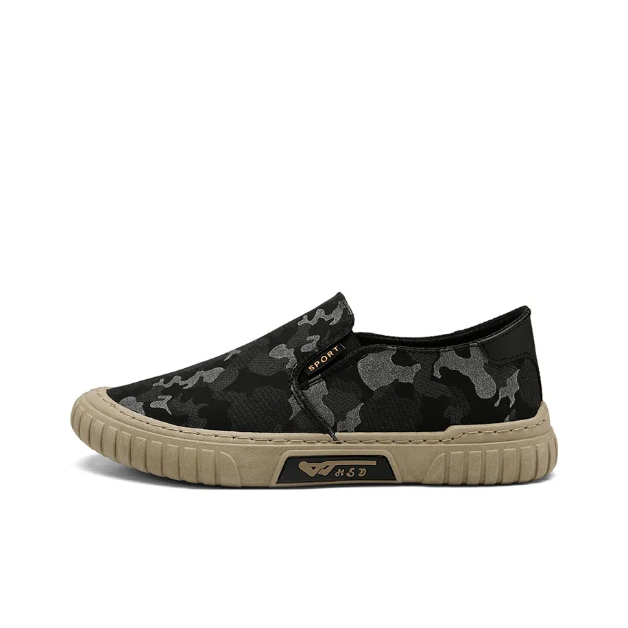 Bull Charm Anti Slip Wear Resistant Low Top Canvas Shoes Men's