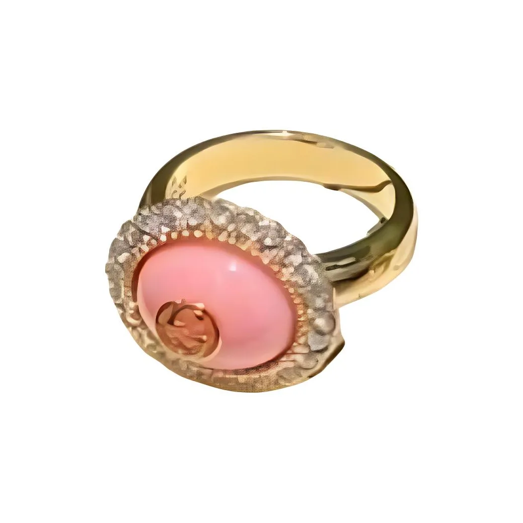 GUCCI Металл Смола Crystal Rings Женские Розовый