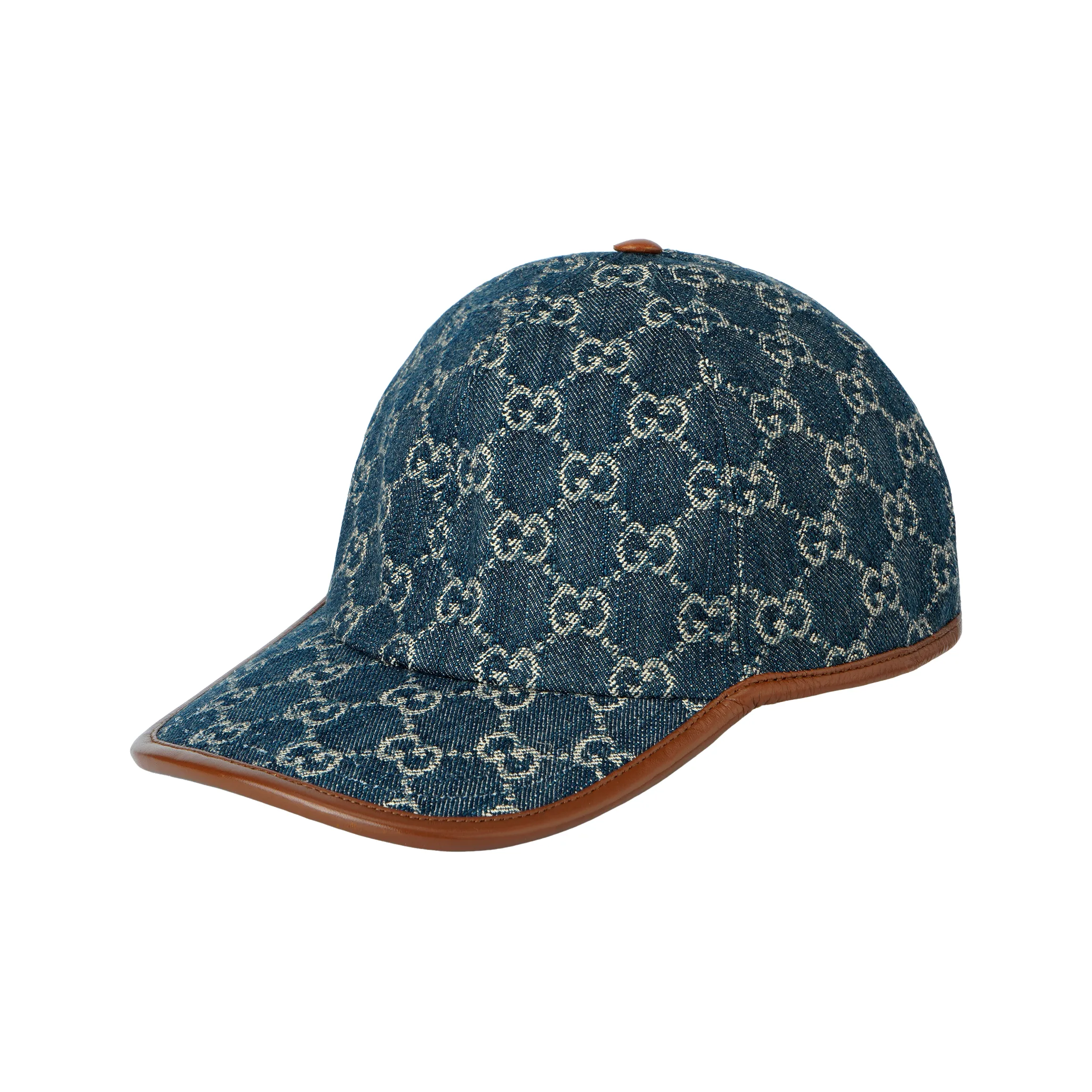 GUCCI Cotton Baseball Caps Men's Blue