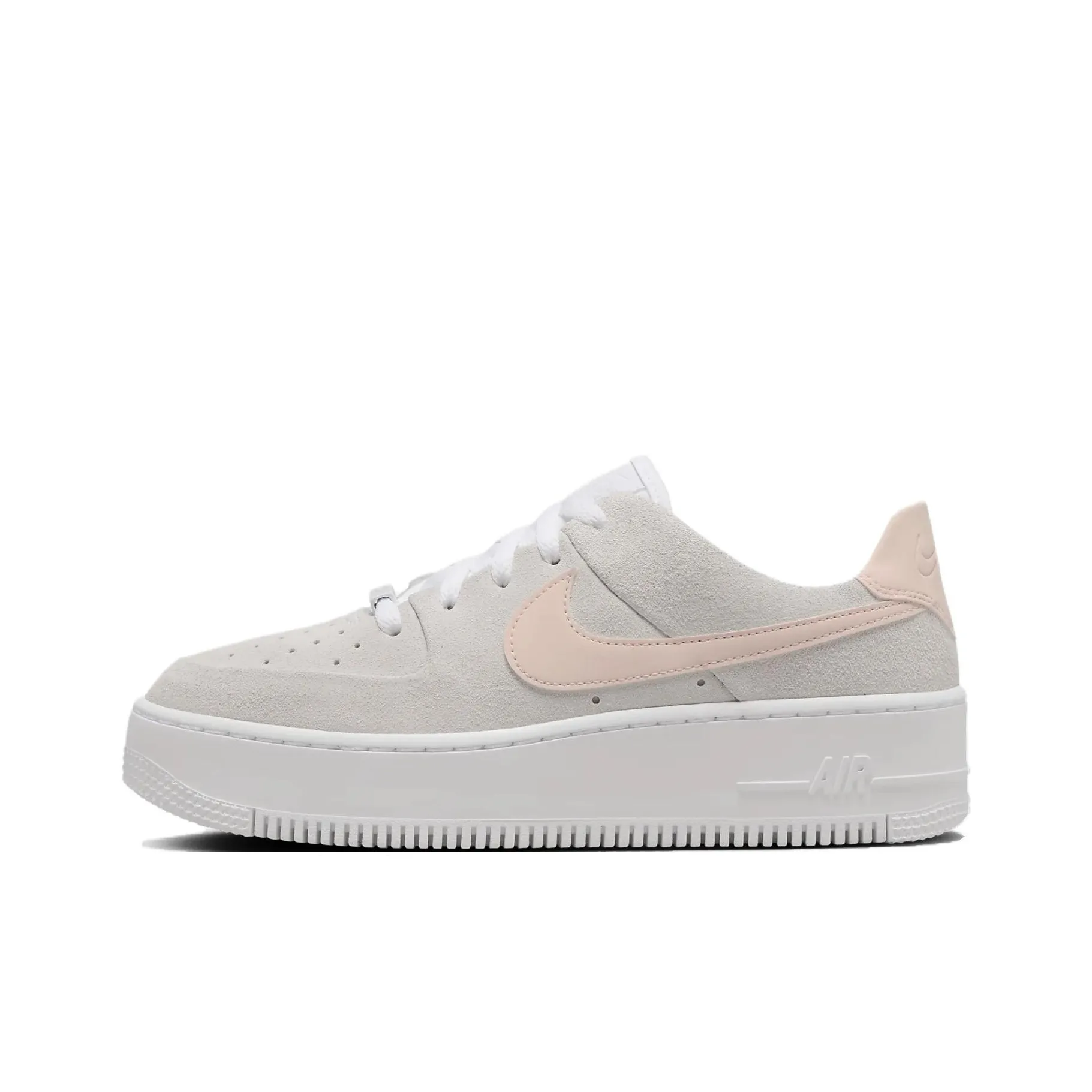 Nike Air Force 1 Skateboard Shoes Women's Low-Top Gray Pink