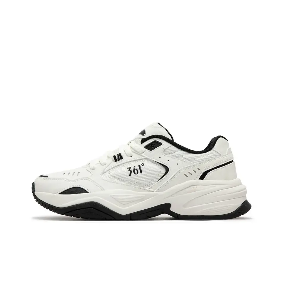 361° Sailing Series Устойчивый к истиранию Низкий Топ Толстая подошва Кроссовки Женские Белый Черный