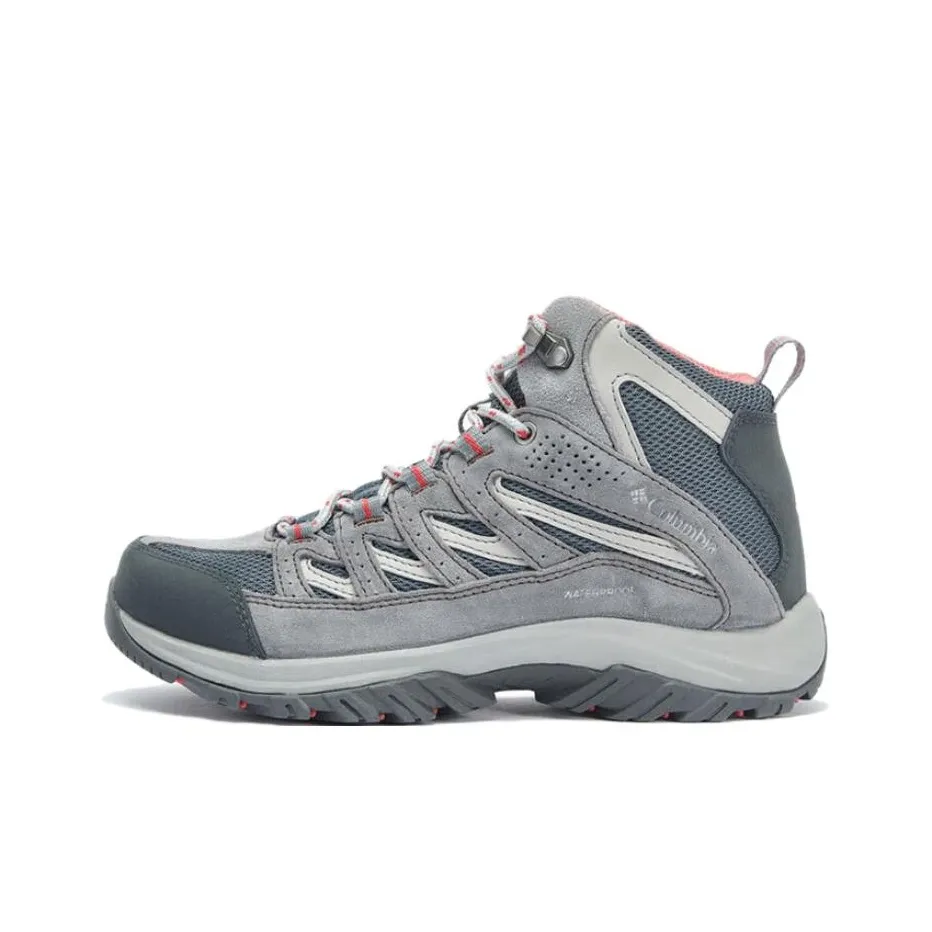 Columbia Crestwood Waterproof And Breathable Mid Top Hiking Shoes Women's Gray