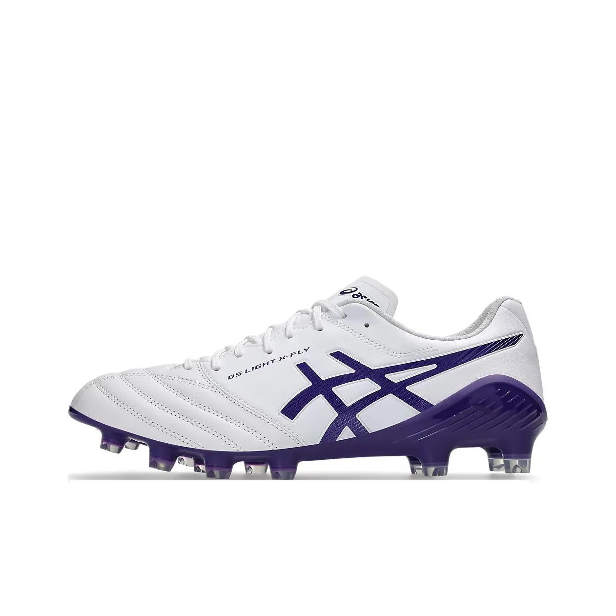 Asics DS LIGHT X FLY 5 Artificial Ground Natural Ground Slip Resistant Soccer Shoes Men's White Purple