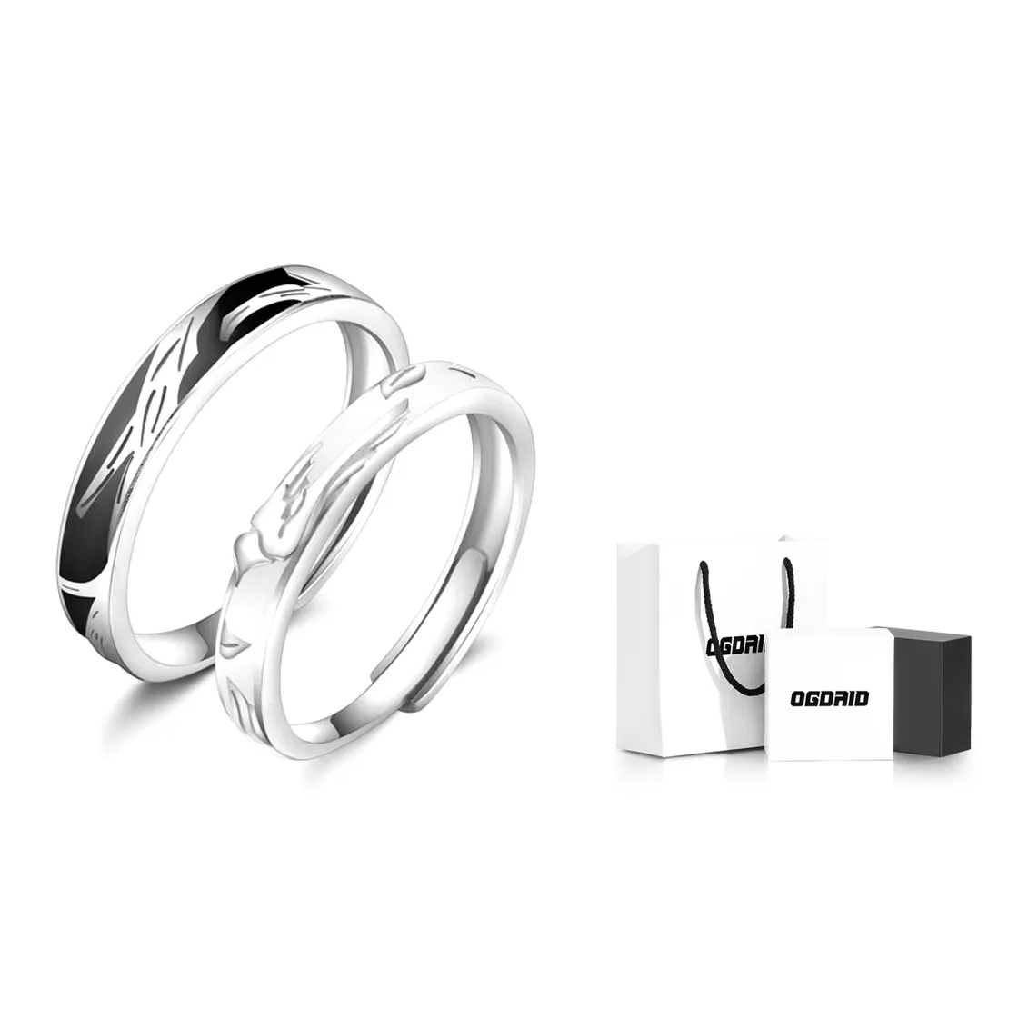 OGDAID Сплав Кольца Парные 1 пара Унисекс