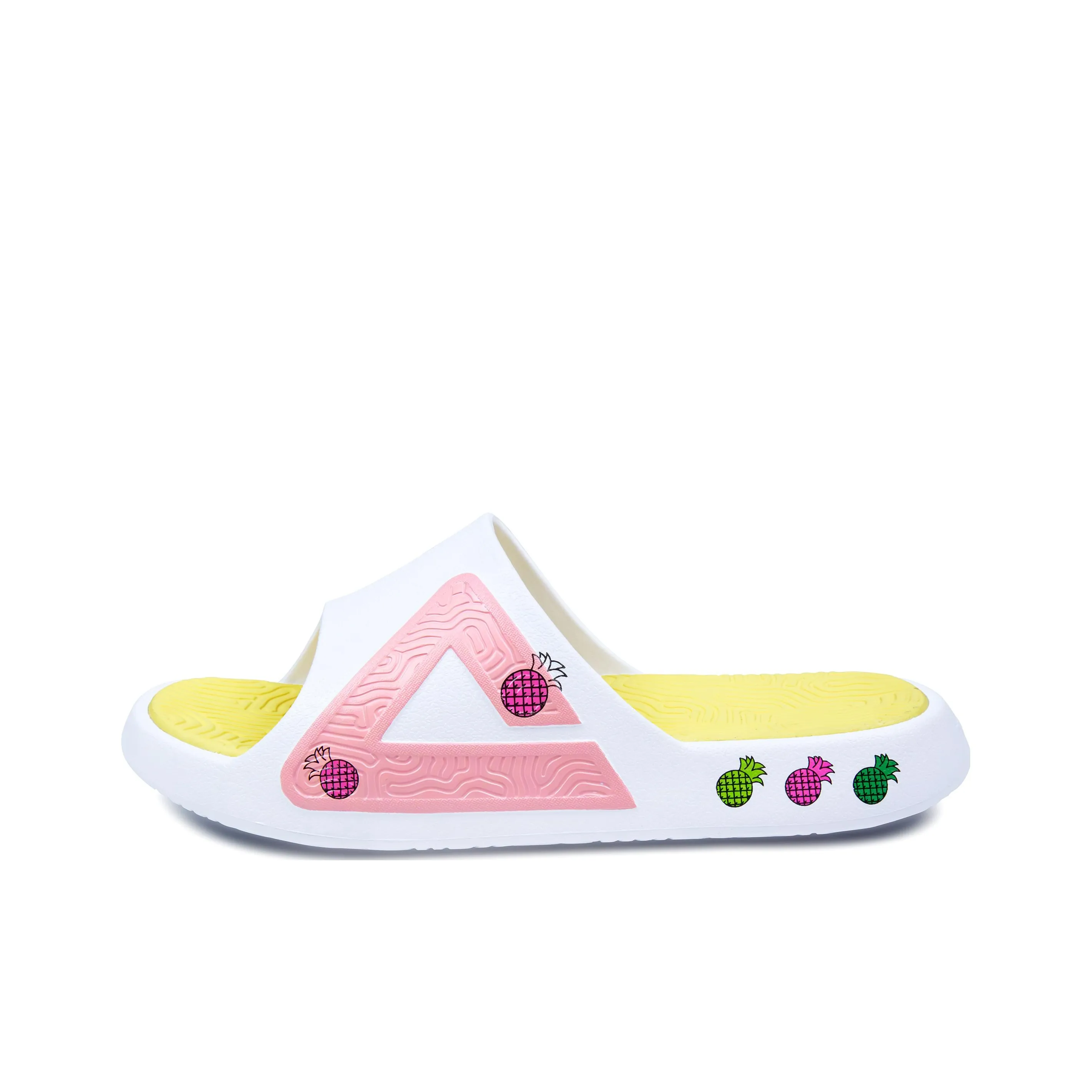 PEAK Tai Ji1.0 EVA Slip Resistant Slide Slippers Unisex White Pink Yellow