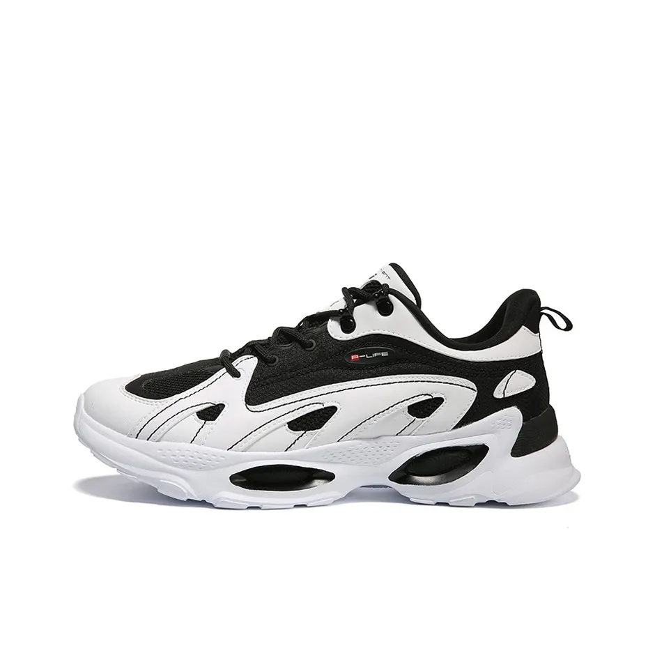 PEAK Tai Ji1,0 Износостойкий и Легкий Низкий Топ Кроссовки Мужские Черные Белые