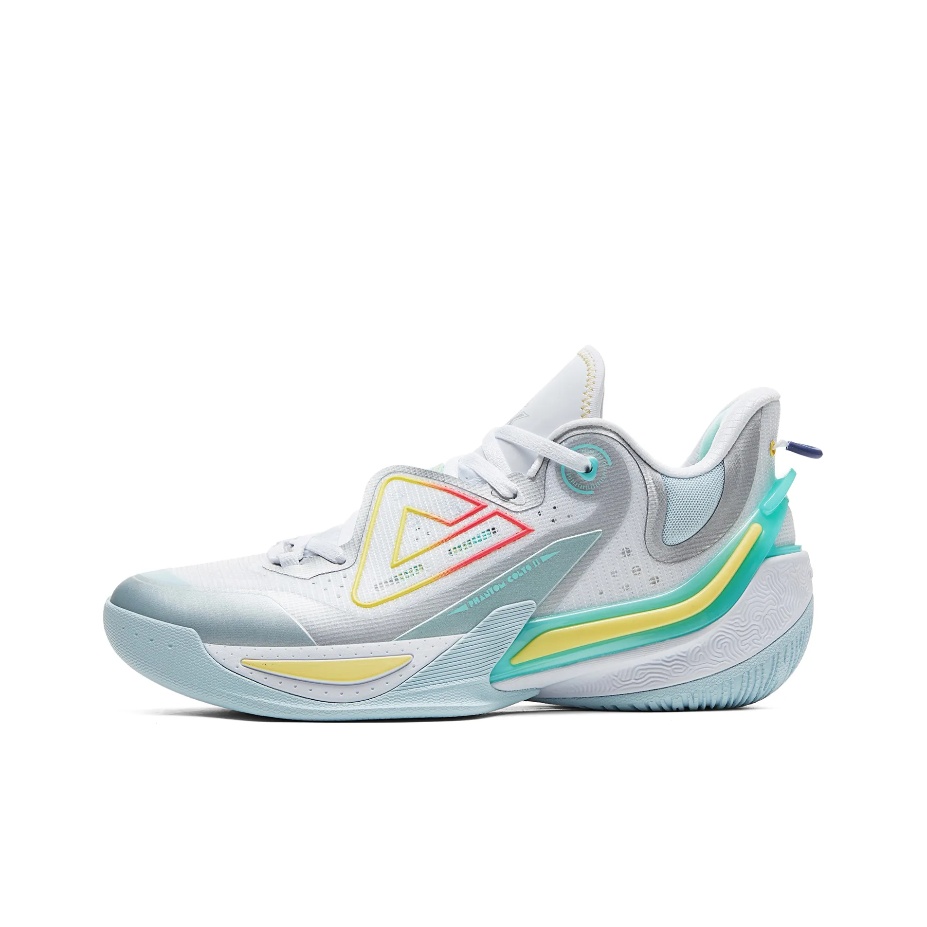 PEAK Phantom Foal 2.0 Taichi Low-Top Fendu Performance Basketball Shoes Men's Energy Color Scheme Baymax Ice Blue