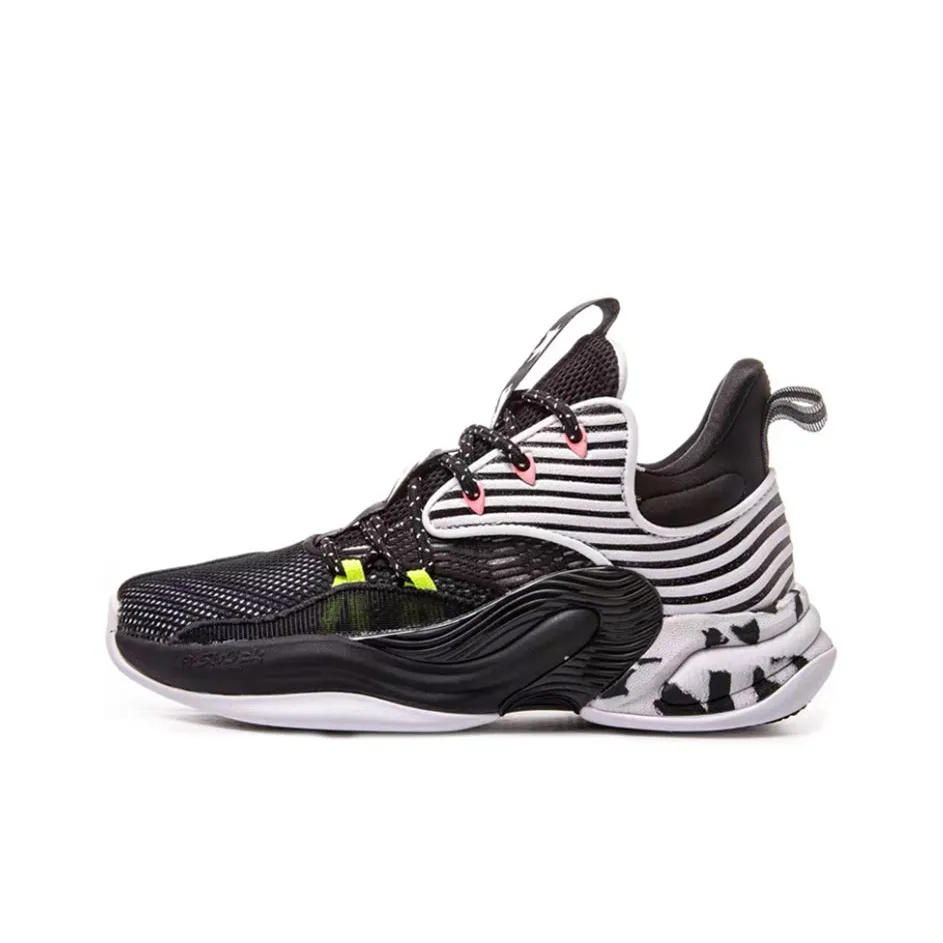 Anta Hear Wave 2 Mid-Top Basketball Shoes Men's Black White