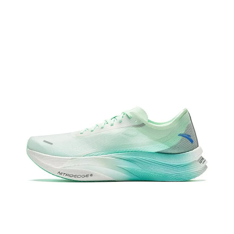 Anta C202 5 GT Cushioned Slip Resistant Low Top Marathon Running Shoes Men's Green Blue