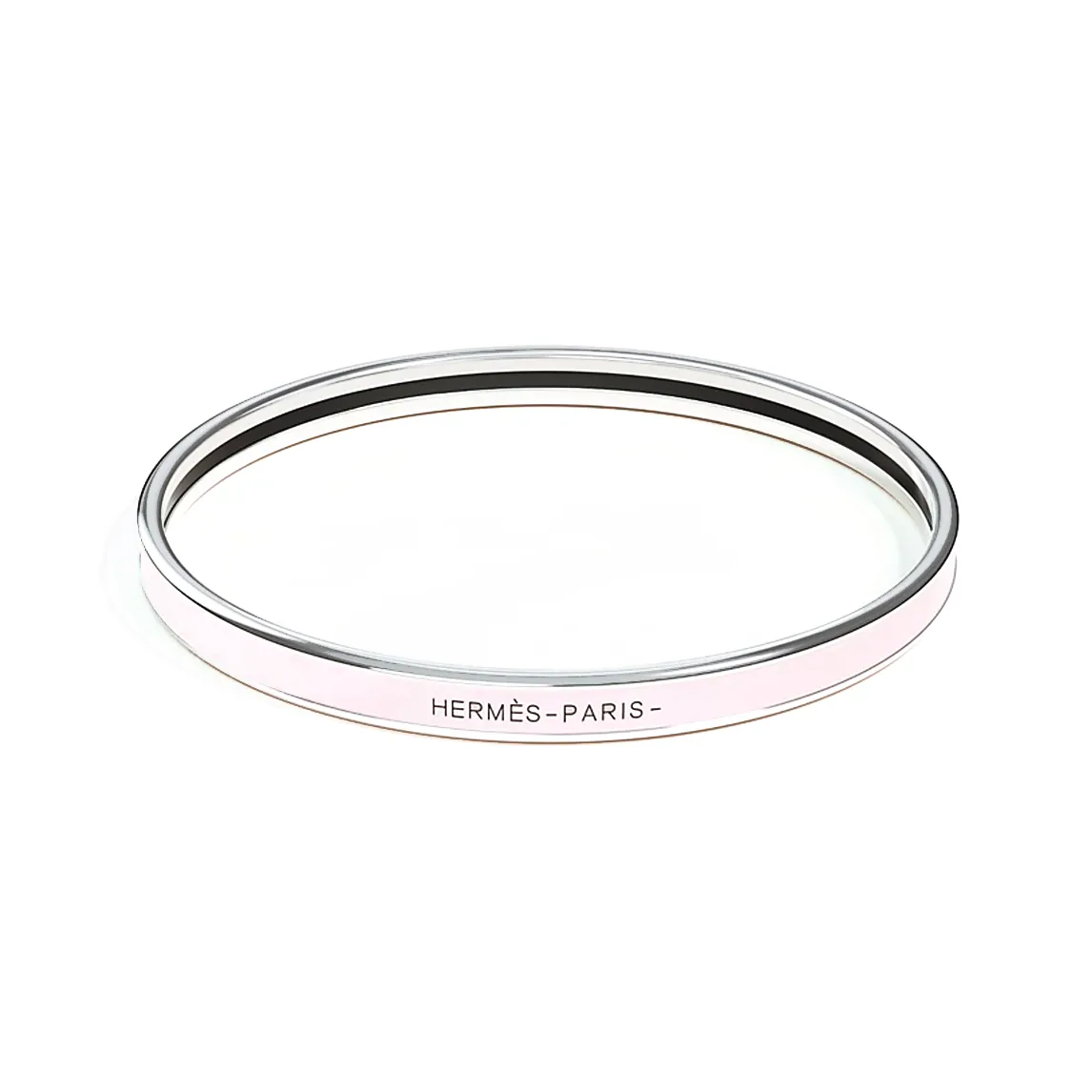 HERMES Uni Palladium Plated Bangles Women's Lotus Color