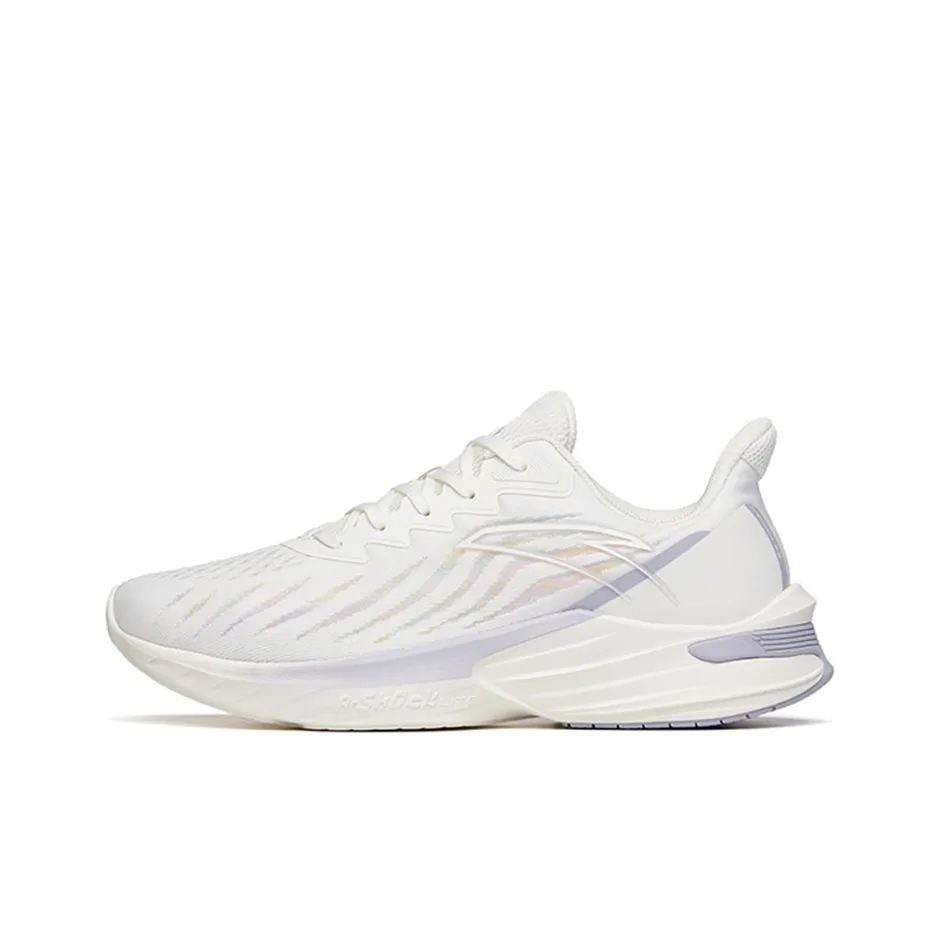 Anta DuCi1 Cushioning Anti Slip Wear Resistant Breathability Low Top A shock Running Shoes Women's Ivory White