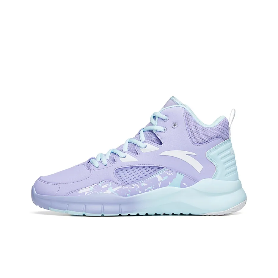 ANTA Star Trail 4 Basketball Shoes Men's High Top Light Purple/Glacier Blue