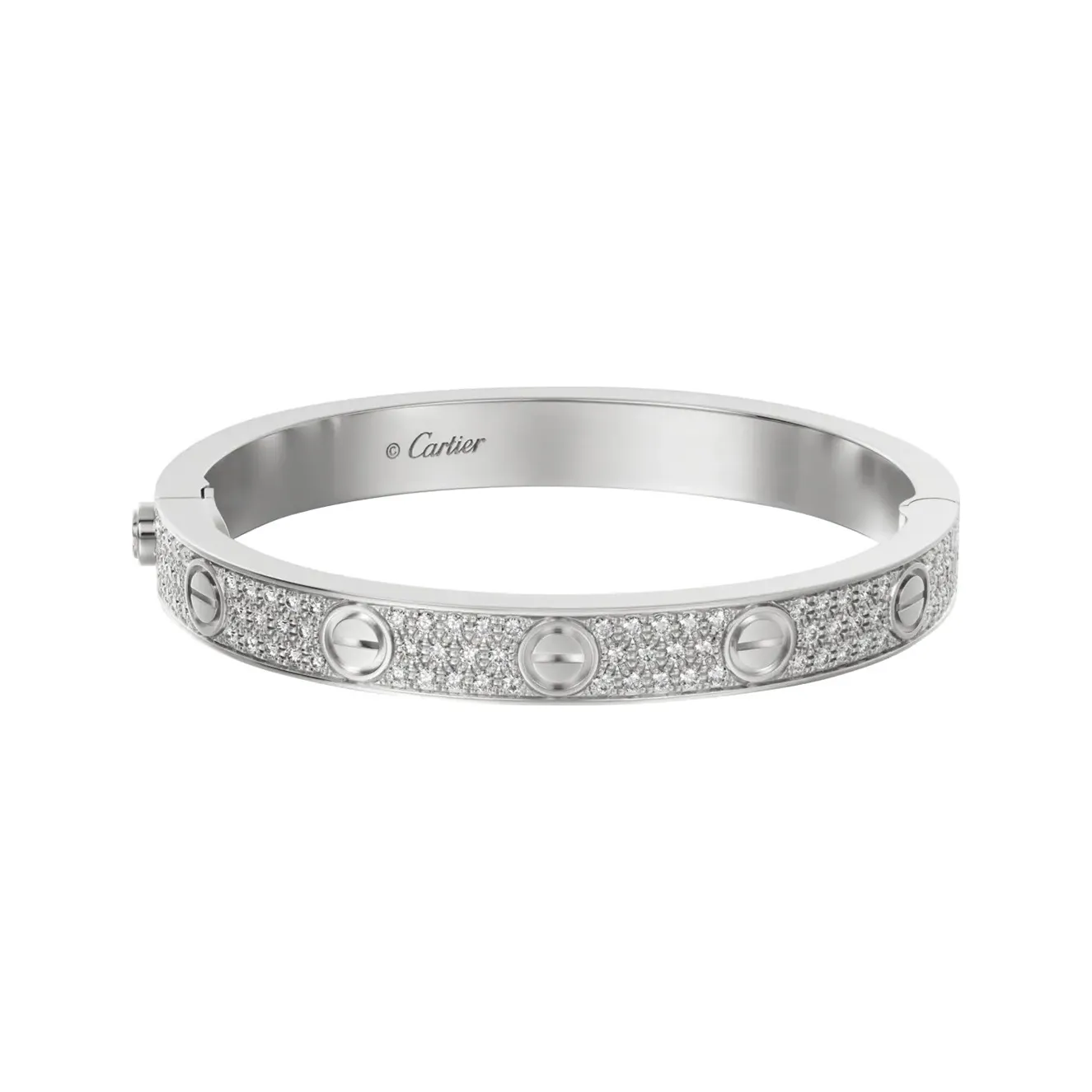 CARTIER 18K White Gold Bangles Unisex