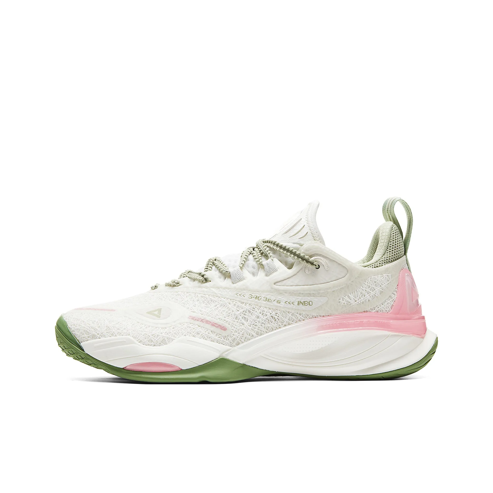 PEAK Sonic Boom 3.0 Basketball Shoes Men's Low Top Beige White Green