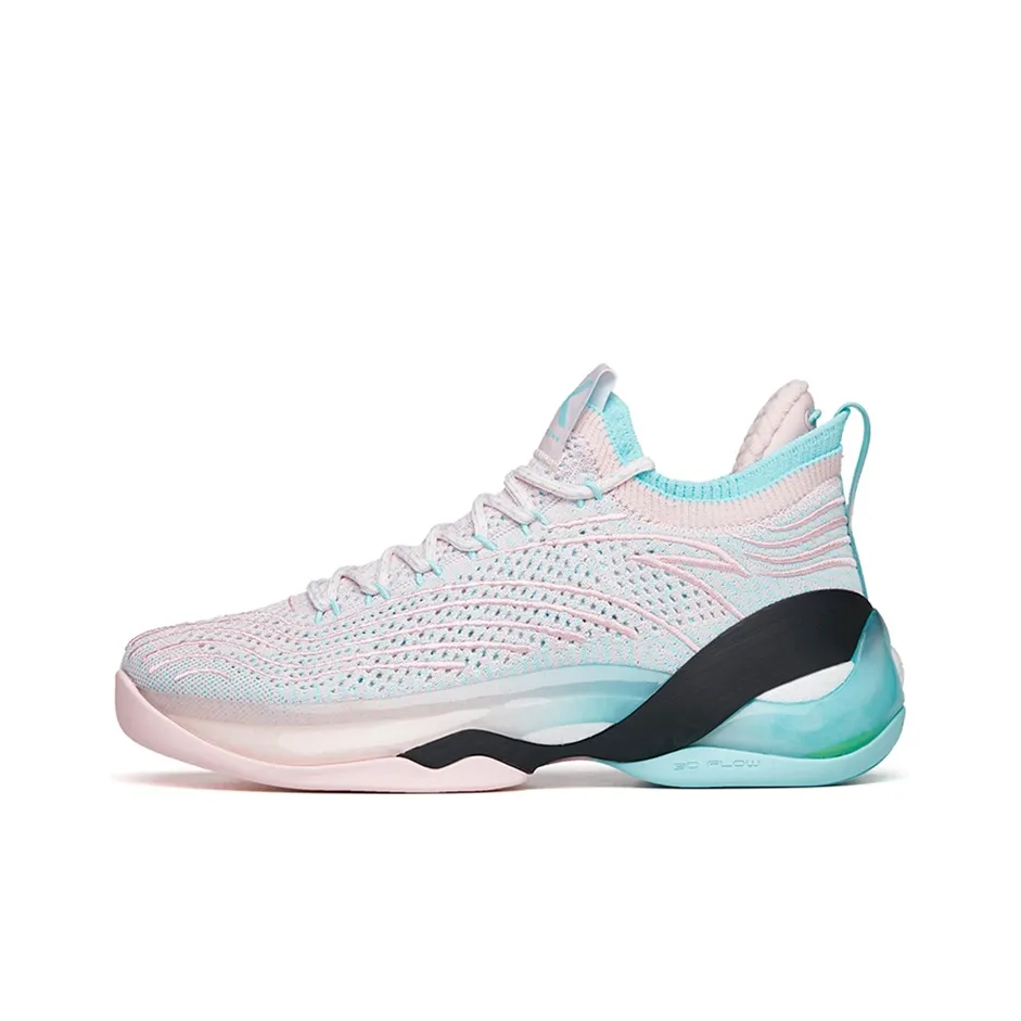 ANTA KT7 Basketball Shoes Men's Low Top Apricot Blossom Pink/Light Blue