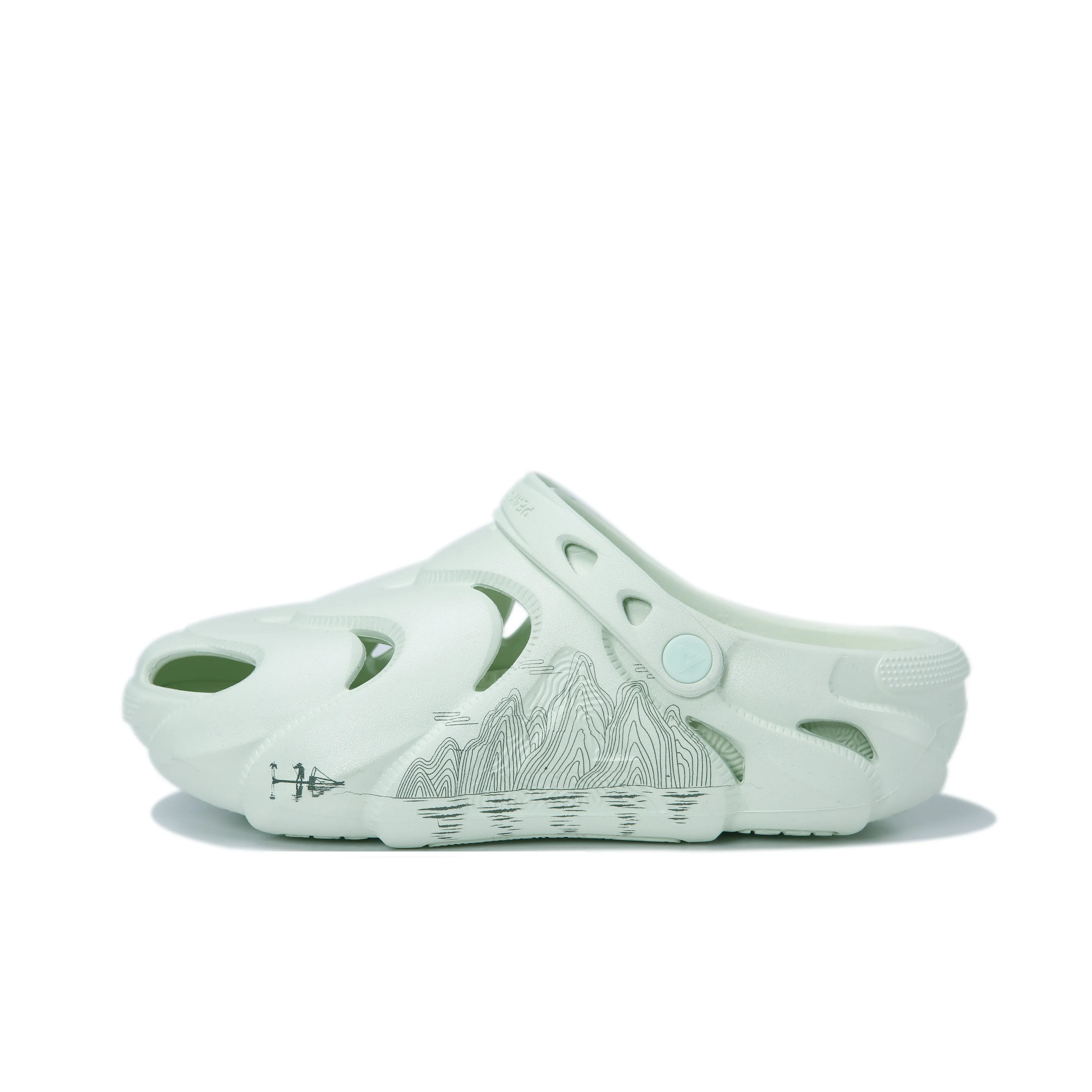 PEAK Pole Hole Shoes Clogs Men's Green Gray