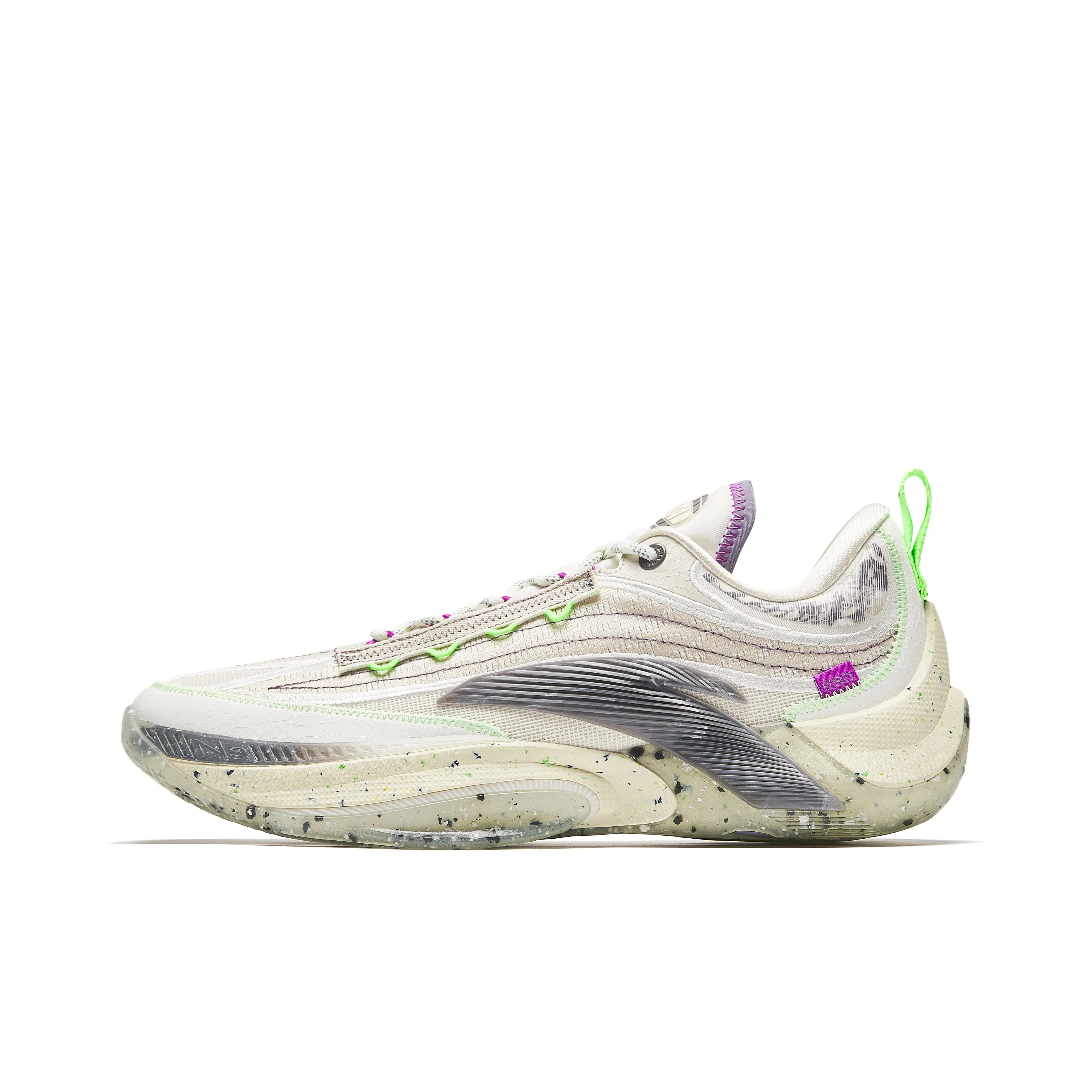 Anta Instant 1 ESG Cushioning Wear-Resistant Low-Top Basketball Shoes Men's Gray White