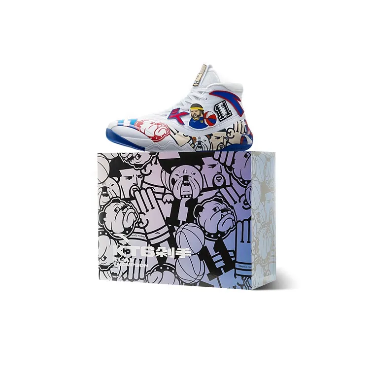 ANTA KT6 Basketball Shoes Men High Top White/Blue/Red