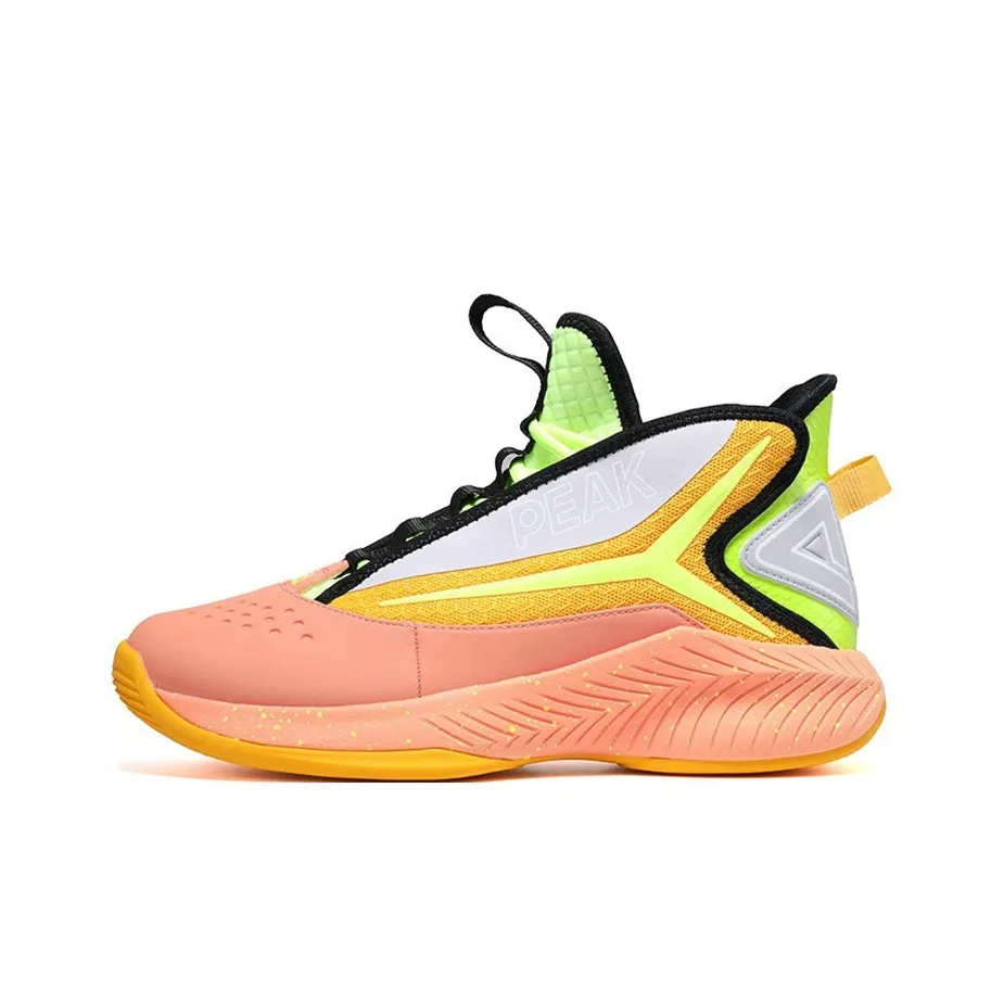 PEAK Flare Star Anti-Slip Wear-Resistant High-Top Basketball Shoes Persimmon Orange
