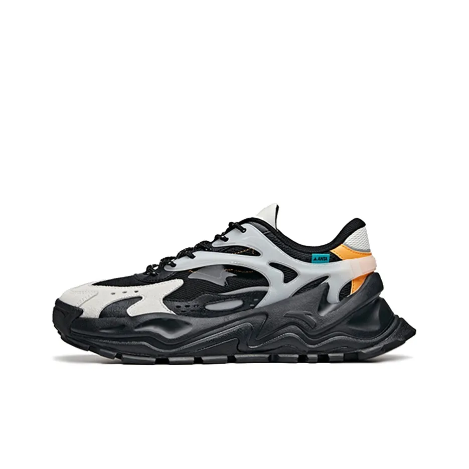 Anta Hot Durable Breathable Low Top Sports Casual Shoes Black Gray