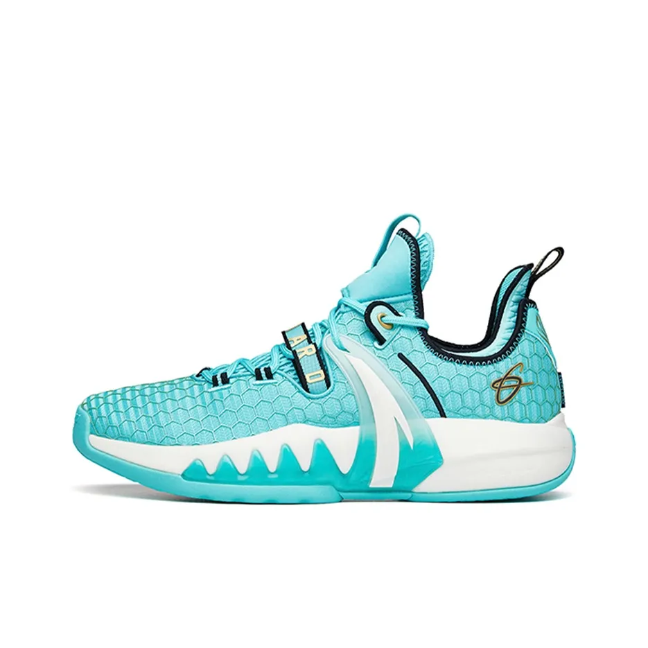 Anta GH2 Wear-Resistant Slip-Resistant Low-Top Performance Basketball Shoes Men's Neon Green