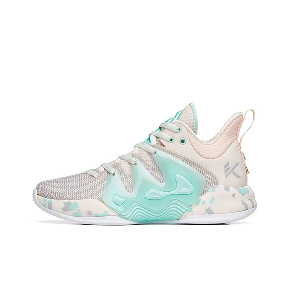 ANTA Mountain 1 Basketball Shoes Men's Low Top Fair Pink/Porcelain Green
