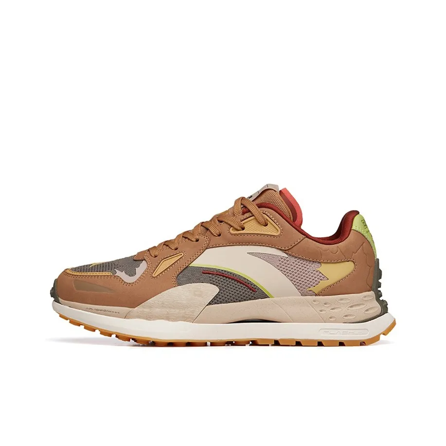 Anta Star 202 Td Low-Top Running Shoes Men's Brown Green Gray
