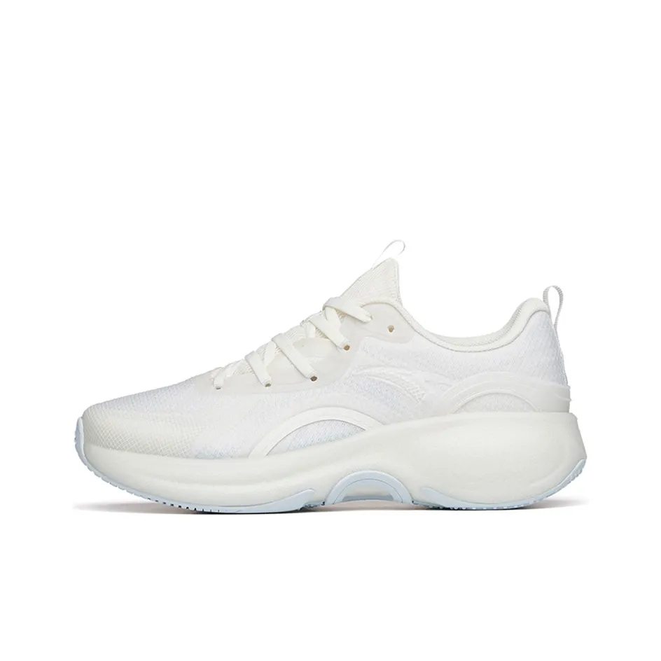 Anta Sugar Core Bubbles 3.0 Anti Slip Wear Resistant Low Top Running Shoes Women's Ivory White