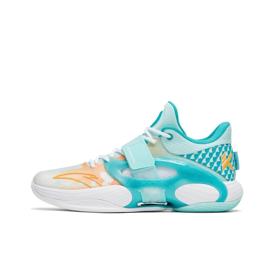 Anta KT-SPLASH-V Surfing Terminator Cushioning Anti-Slip And Wear-Resistant Low-Top Basketball Shoes White Green