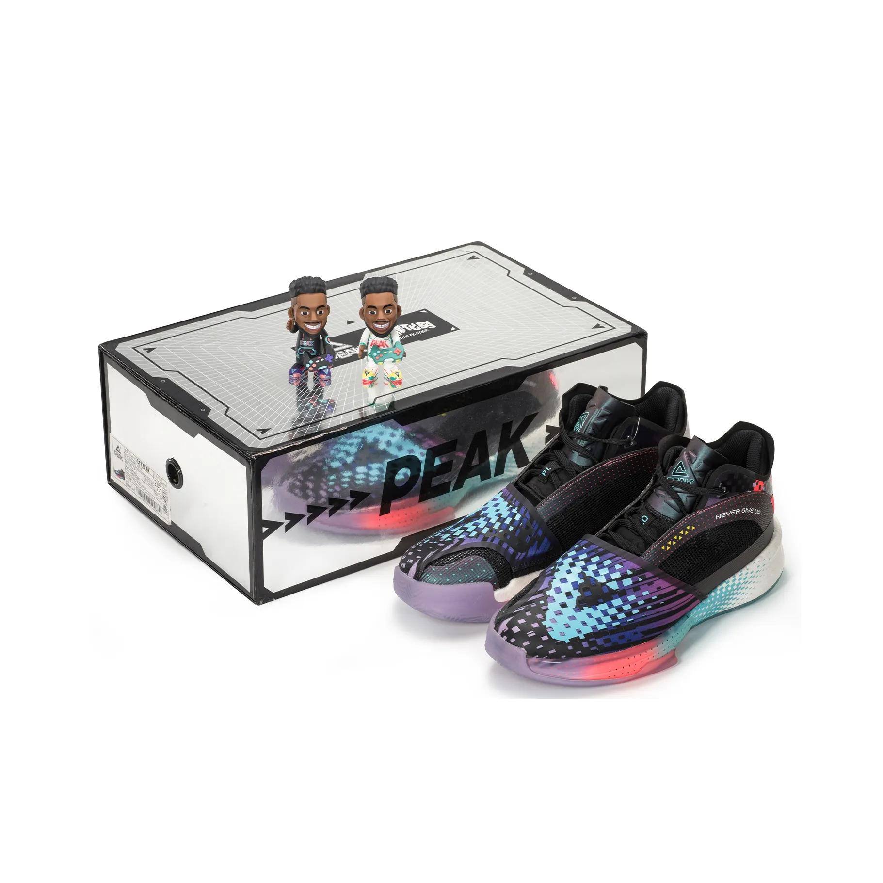 PEAK Surfing The Big Triangle 1.0 Basketball Shoes Men's Low Top Black/Cerulean