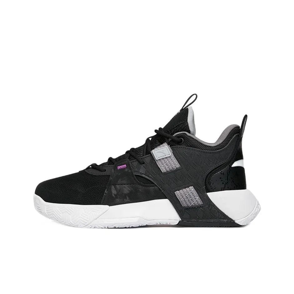 ANTA Speedy Устойчивые к истиранию Низкие Баскетбольные Кроссовки для игры Мужские Черные