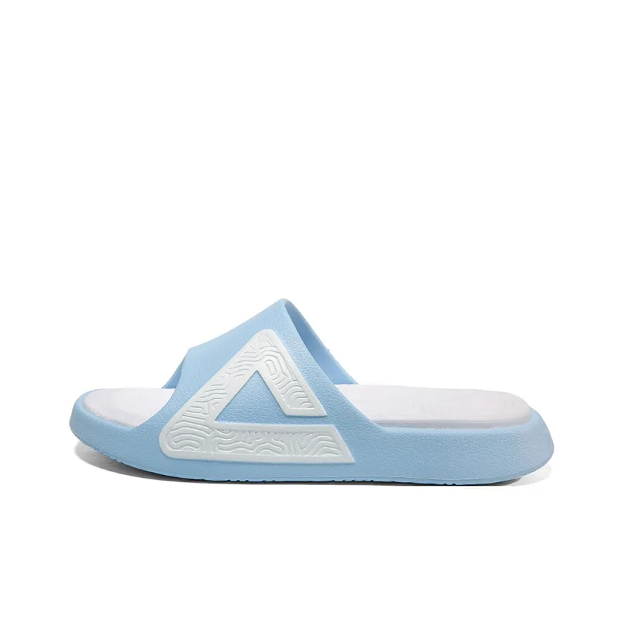PEAK Tai Ji1.0 Leather Patchwork Embroidery Quiet Slide Slippers Women's White
