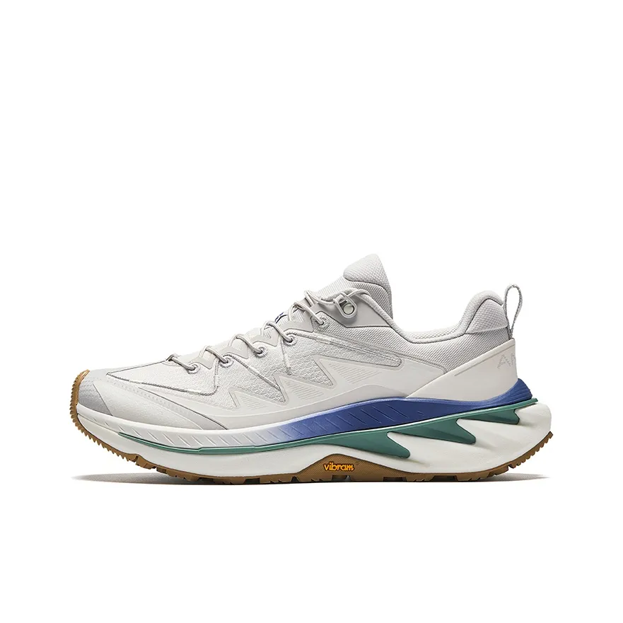 ANTA Wild PRO Шокаблоки Противоскользящие Устойчивые к истиранию Дышащие Низкие Кроссовки для бега по пересеченной местности Мужские Белые Серые