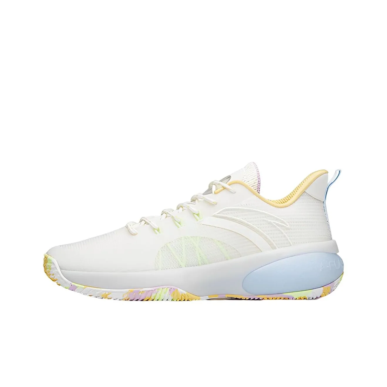 ANTA Cement Busters Basketball Shoes Men's Low Top Ivory White/Light Yellow