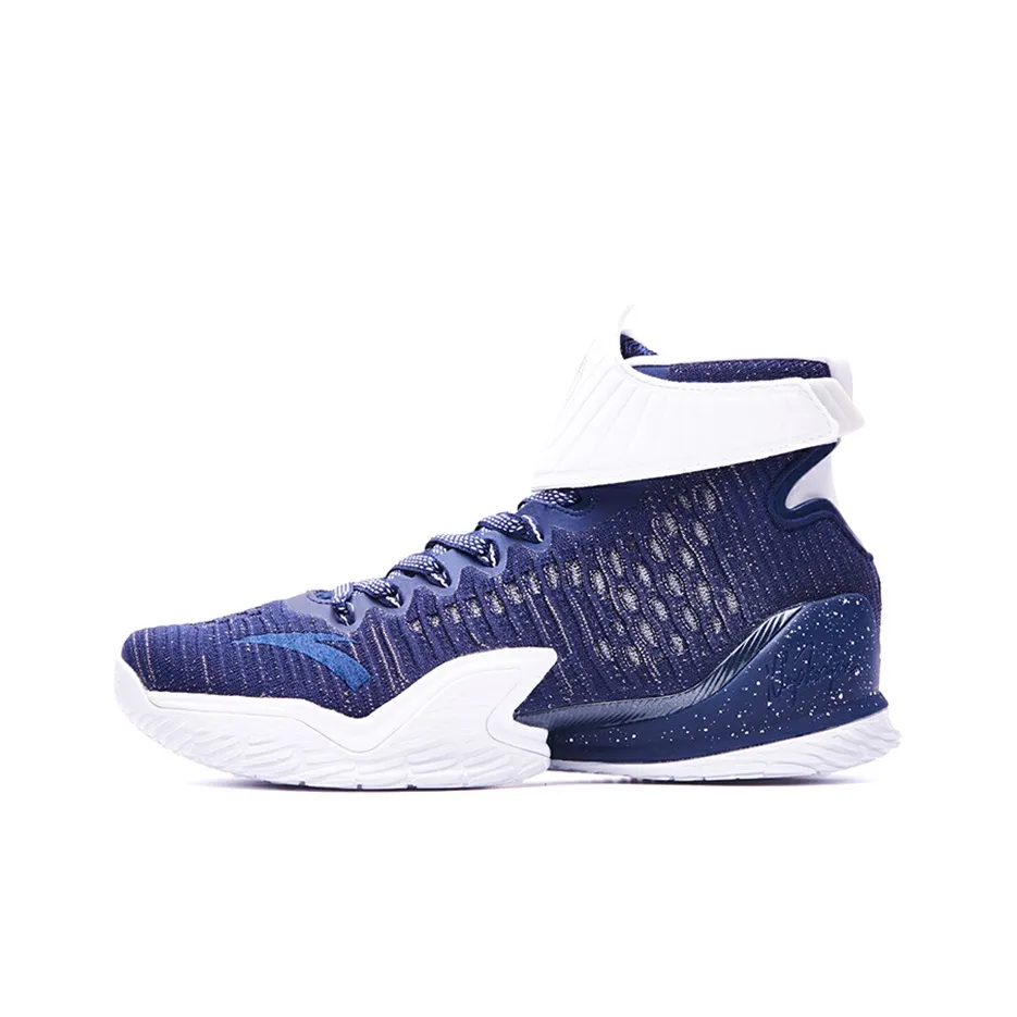 Anta KT3 Thompson Veteran's Day Breathable Cushioning Abrasion Resistant High Top Basketball Shoes Men's Blue White