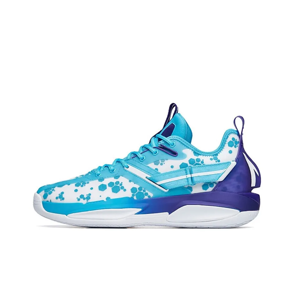 Anta GH3 Gordon Hayward Cushioning Anti-Slip And Wear-Resistant High-Top Basketball Shoes White Blue Purple