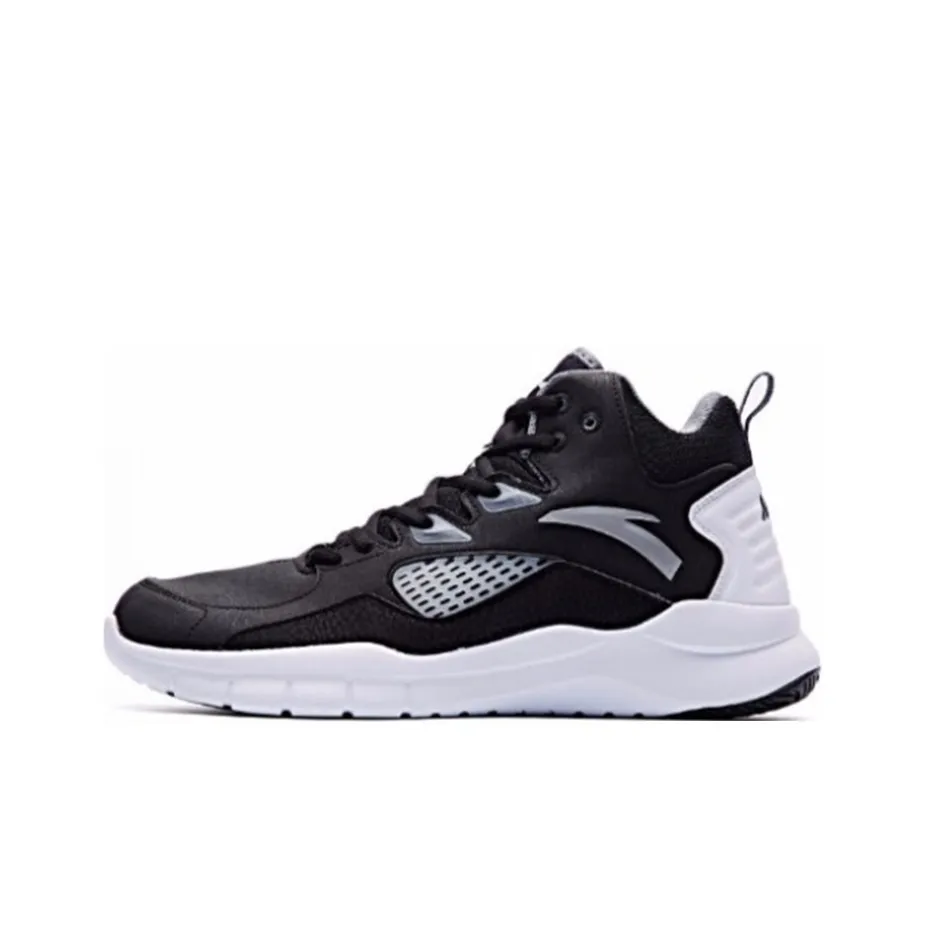 Anta Star Trail 4 KT Cushioning Anti Slip Wear Resistant Breathability Mid Top Basketball Shoes Men's Black White Gray