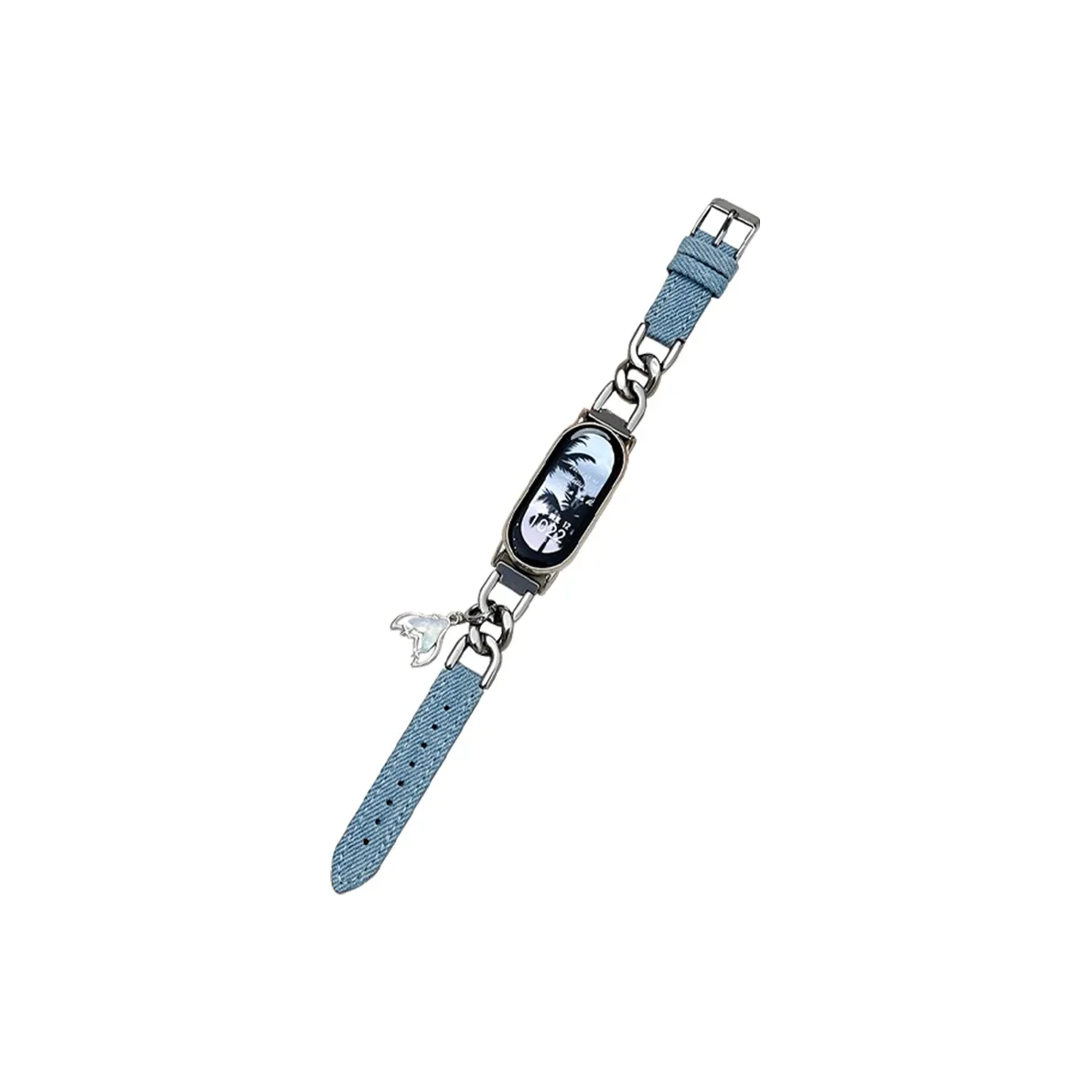 Yu Qing Ремень Xiaomi Совместимость Нержавеющая сталь Деним Кожа Материал 180 мм