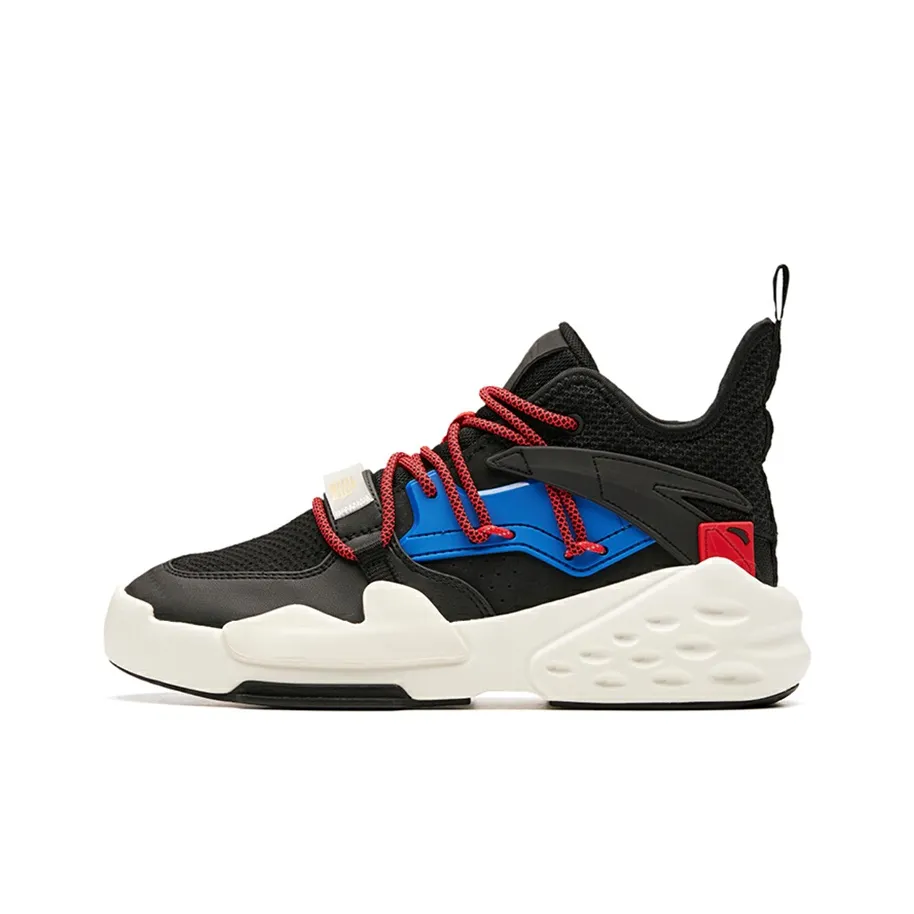 ANTA Bastard Покрытие Термический Slip-Resistant MID Топ Скейтборд Кроссовки Мужской Черный Белый