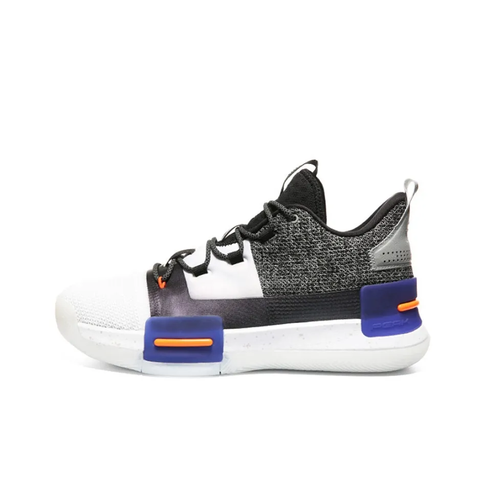 PEAK Flash Taichi Anti Slip Wear Resistant Mid Top Basketball Shoes Men's White Purple