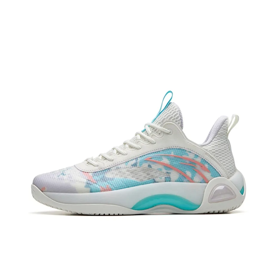 Anta Cement Bubble 2.0 Low-Top Performance Basketball Shoes Men's White Purple