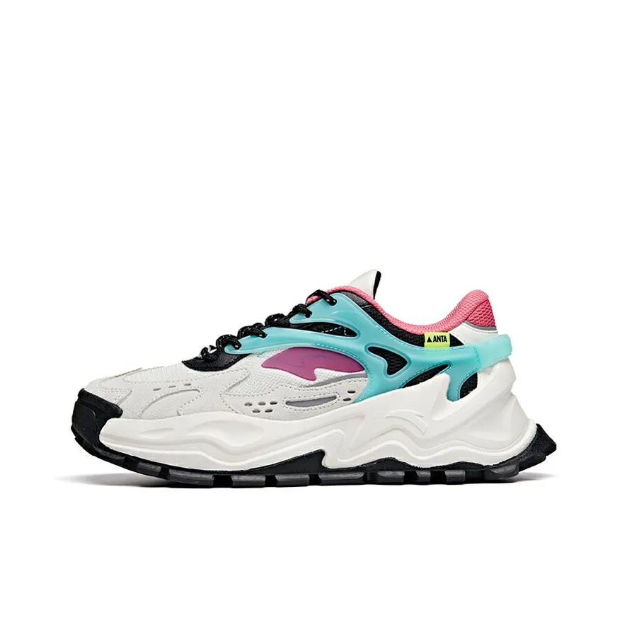 Anta Hot Non slip Lightweight Low Top Chunky Sneakers Women's Turquoises