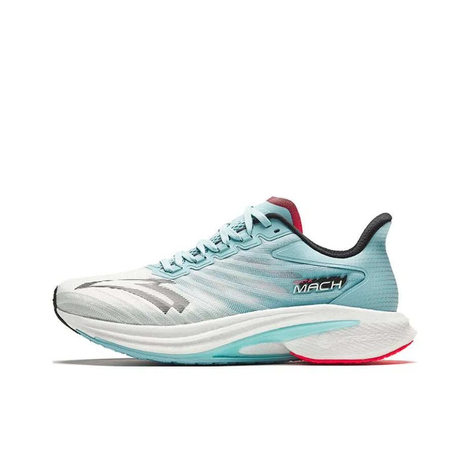 Anta MACH 4.0 Low Top Sprint Long Distance Running shoes List Men's Papyrus White/Macaron Blue/Black