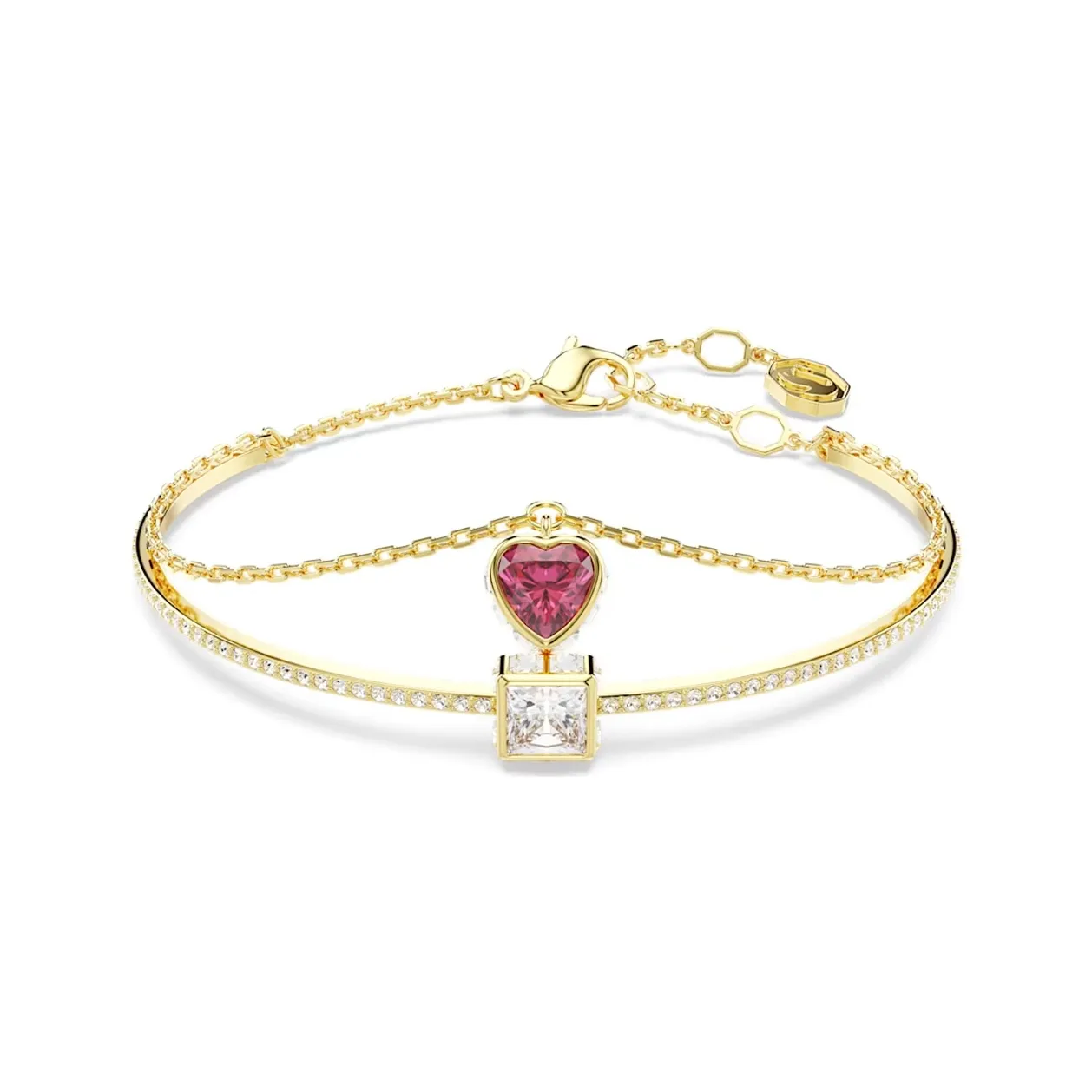 Swarovski Кубический цирконий Искусственный кристалл Золотой тон с покрытием Браслеты Женские Золотые