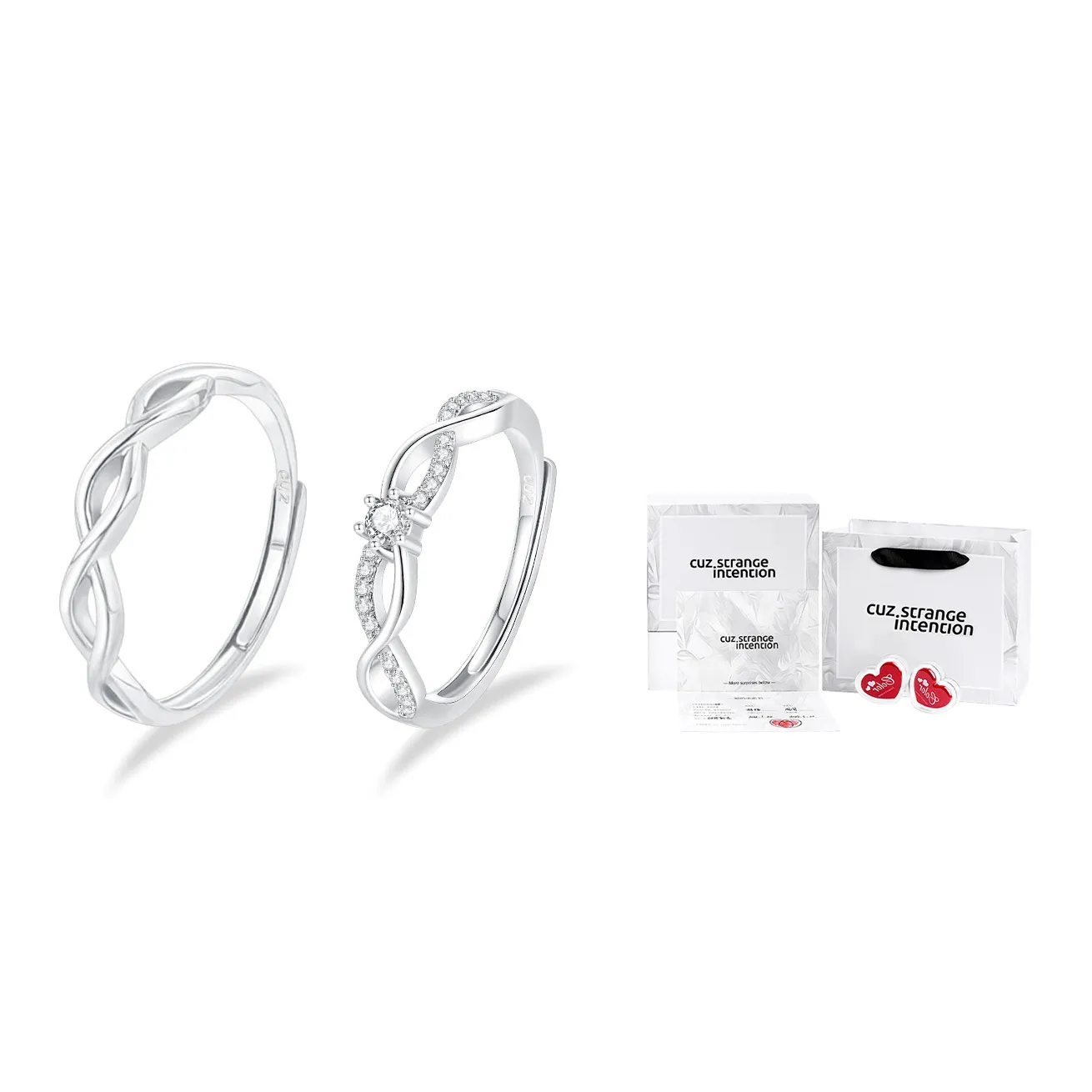 Cuz Strange Intention Цирконовые кольца унисекс