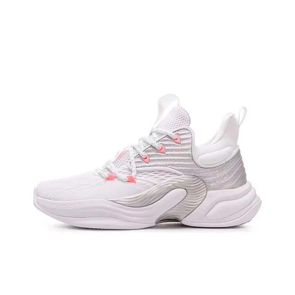 Anta Heat Wave 2 Cushioning Anti-Slip And Wear-Resistant Low-Top Performance Basketball Shoes Silver White