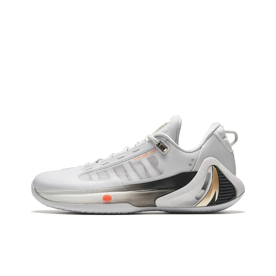 ANTA GH4 Basketball Shoes Men's Low Top Sand Grain Gray/Castle Gray